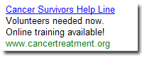 CancerInfo.org 範例廣告